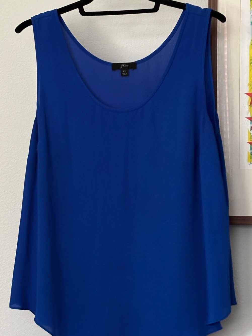 J. Crew Sleeveless Scoop Neck Tank in Royal Blue